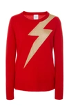 Madeleine Thompson Greve Bolt Cashmere Sweater In Red