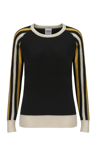 Madeleine Thompson Montodine Striped Cashmere Sweater In Black