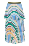 Rachel Gilbert Soekie Tiered Skirt In Blue