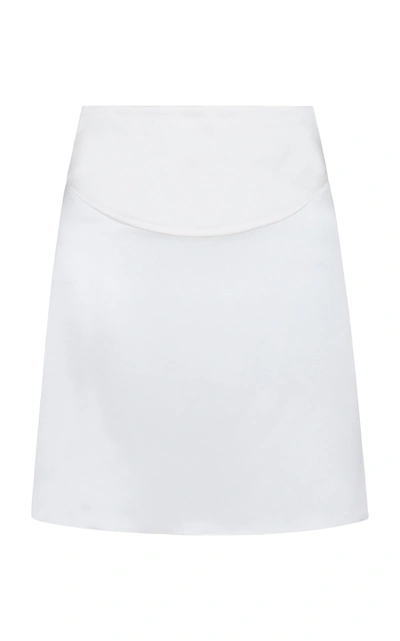 Adriana Iglesias Carla Silk Mini Skirt In White