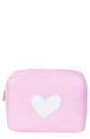 Bloc Bags Xl Heart Cosmetics Bag In Pink