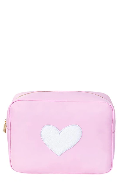 Bloc Bags Xl Heart Cosmetics Bag In Baby Pink