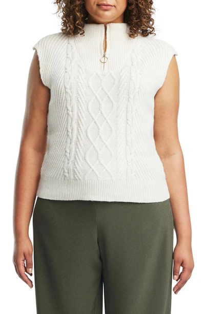 Estelle Kennet Knit Vest In Cream