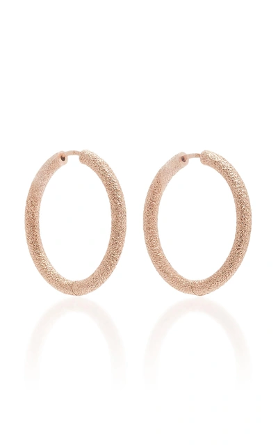 Carolina Bucci Florentine Finish Small Thick Round Hoop Earrings In Pink