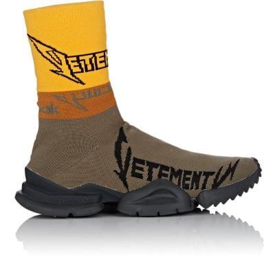Vetements Reebok Sock Pump Logo Jacquard Stretch Knit Sneakers