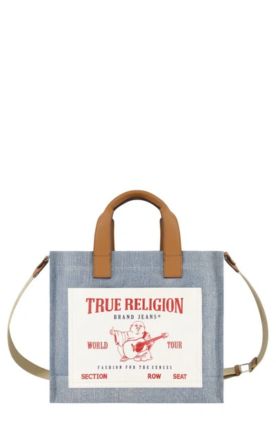 True Religion Brand Jeans Twill Medium Tote Bag In Brown