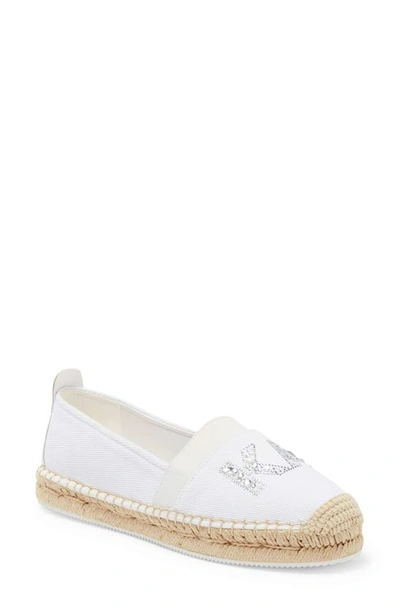 Karl Lagerfeld Manika Espadrille Loafer In Bright White