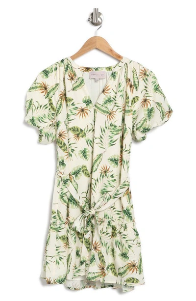 Adelyn Rae Tropical Minidress In Green