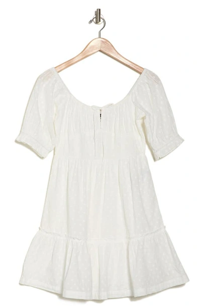 Roxy X Chloe Kim Venice Daydream Cotton Dress In Snow White