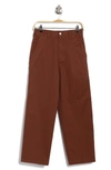 Obey Brighton Crop Carpenter Pants In Sepia