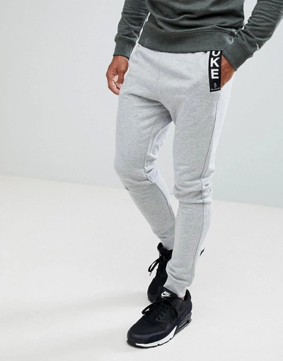 Luke 1977 New Entrance Tape Detail Joggers In Gray Marl - Gray