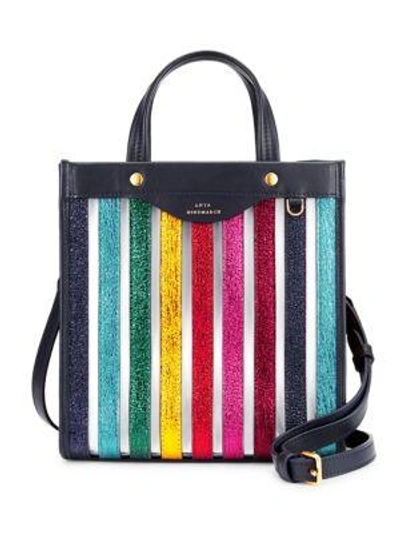 Anya Hindmarch Small Multicolor Striped Tote Bag