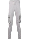Balmain Cotton Utility Sweatpants In Grey