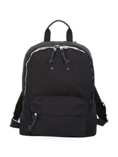 Maison Margiela Klein Canvas Backpack In Black