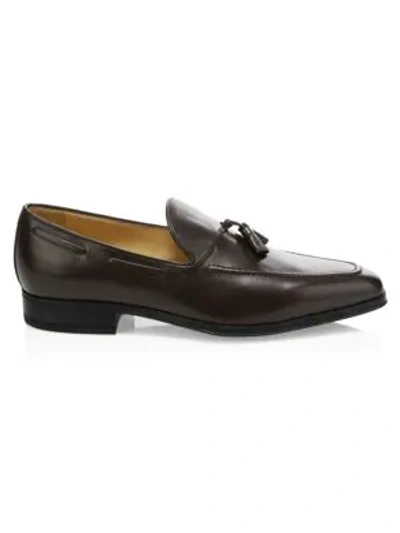 Sutor Mantellassi Leather Tassel Loafers In Bracken