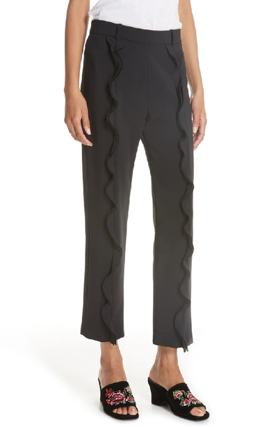 Opening Ceremony William Stretch Ruffle Pants In Black