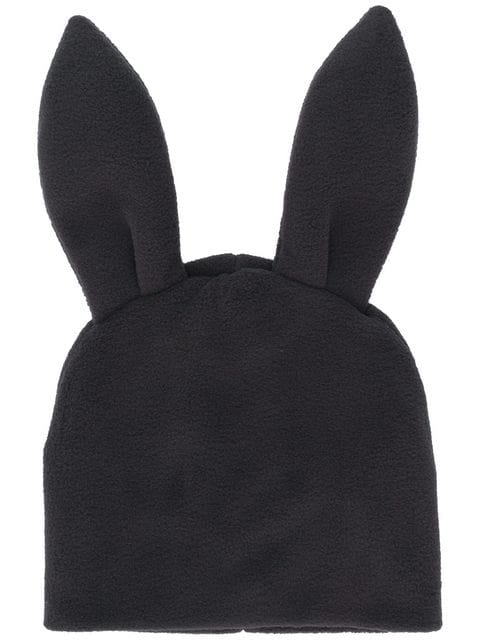 Comme Des GarÇons Shirt Rabbit Ears Fleece Beanie Hat In Black | ModeSens