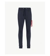 Alpha Industries Skinny Cotton-jersey Jogging Bottoms In Repl. Blue