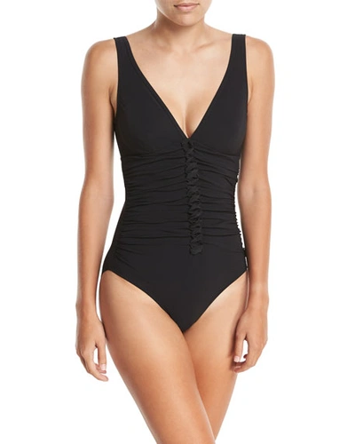 Shan Picasso Underwire One-piece Swimsuit In Onyx