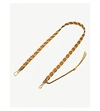 Loewe Thin Braided Leather Strap In Light Caramel/yellow