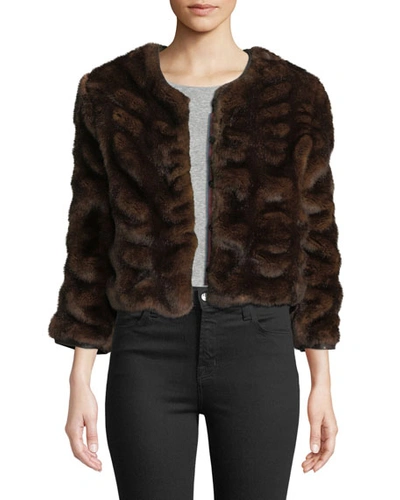 Le Superbe Warm Winters Chubby Faux-fur Coat In Brown