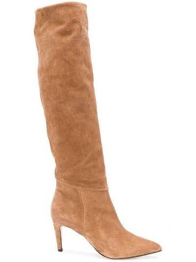 Parallele Parallèle Stiletto Heel Knee Boots - Brown