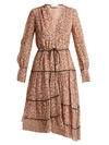 Altuzarra Isabel Floral-print Silk-blend Midi Dress In Beige