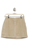 Obey Greta Cotton Corduroy Miniskirt In Silver Grey