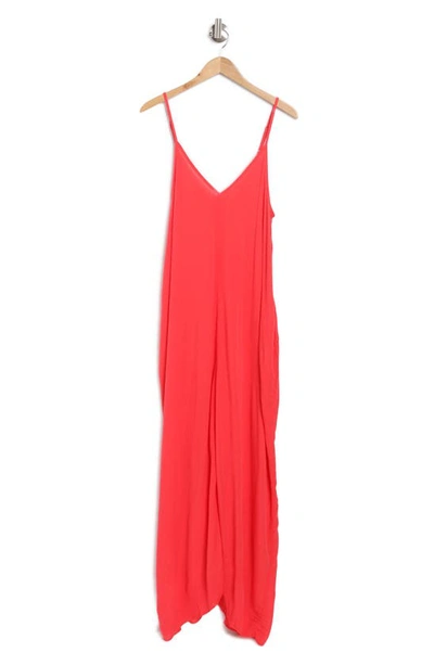 Lovestitch Gauze Maxi Dress In Red