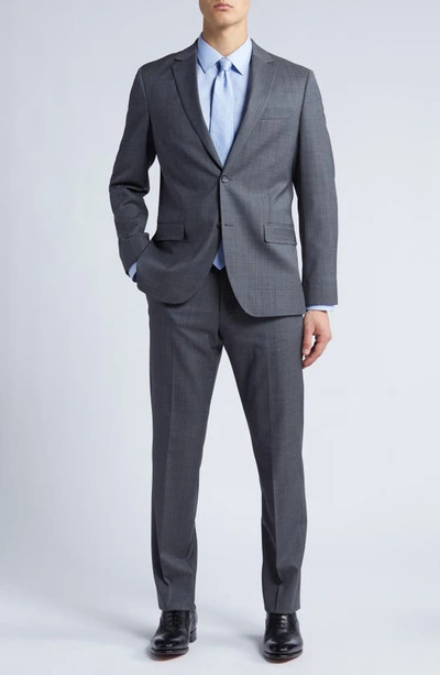Nordstrom Trim Fit Stretch Wool Suit In Grey Lux Pinstripe