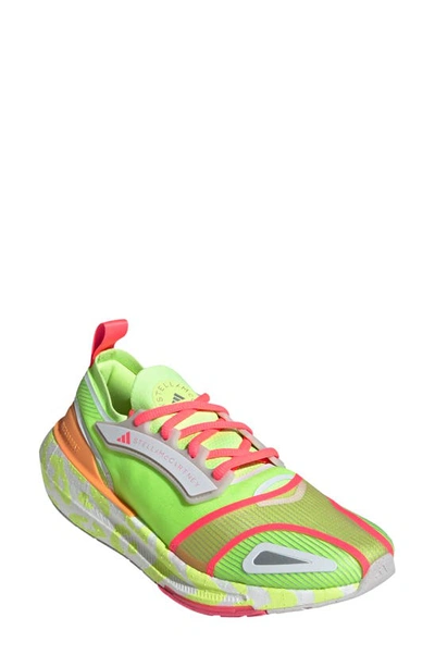 Adidas By Stella Mccartney Ultraboost 23 Running Shoe In Signal Green/orange/turbo