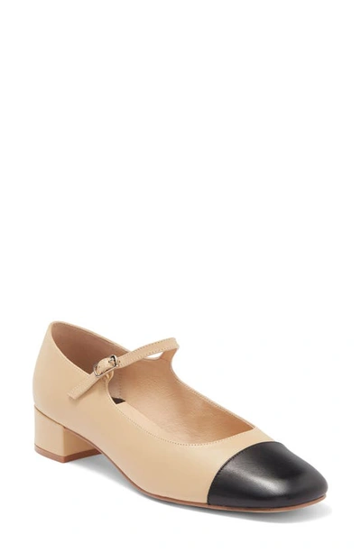 Jeffrey Campbell Caper Mary Jane Pump In Nude Black