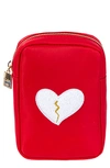 Bloc Bags Mini Heart Breaker Cosmetics Bag In Red