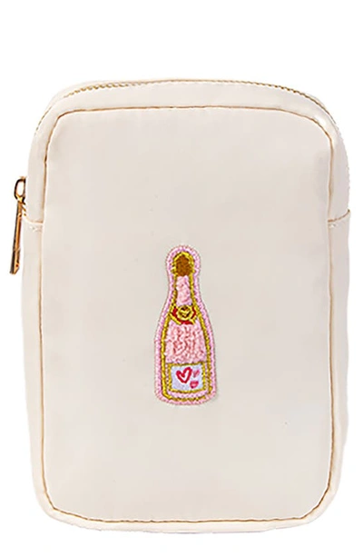 Bloc Bags Mini Champagne Cosmetics Bag In Cream