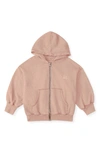 The Sunday Collective Kids' Natural Dye Everyday Zip-up Hoodie In Onion
