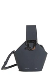 Danse Lente Mini Johnny Leather Bucket Bag - Blue In Marine