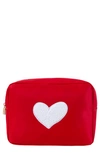 Bloc Bags Xl Heart Cosmetics Bag In Red