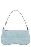 Jw Pei Eva Croc Embossed Faux Leather Convertible Shoulder Bag In Ice Croc