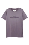 Maison Margiela Reverse Logo Cotton Jersey T-shirt In Púrpura