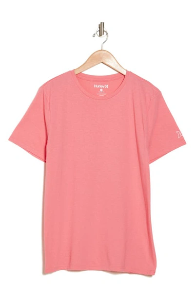 Hurley Crewneck Lounge T-shirt In Pink/ White