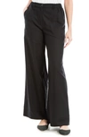 Max Studio High Waist Wide Leg Pants In Black