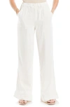 Max Studio High Waist Wide Leg Pants In Natural