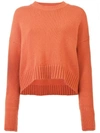 Proenza Schouler Orange Cashmere Crewneck Sweater In Pink