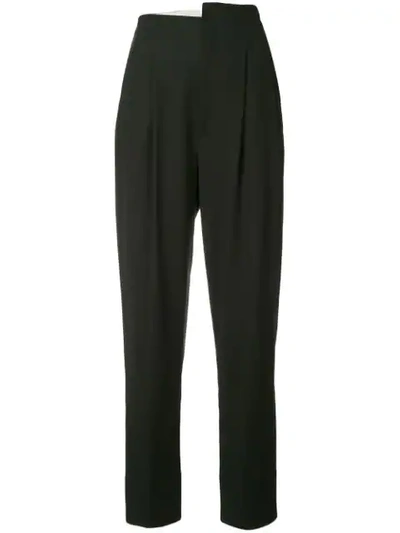Bassike Pleat High Waisted Tailored Trousers - Black