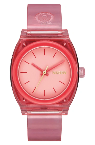 Nixon The Time Teller Strap Watch, 31mm In Coral