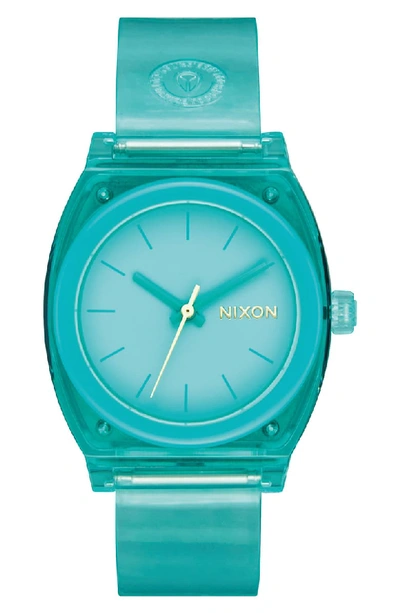 Nixon The Time Teller Strap Watch, 31mm In Turquoise