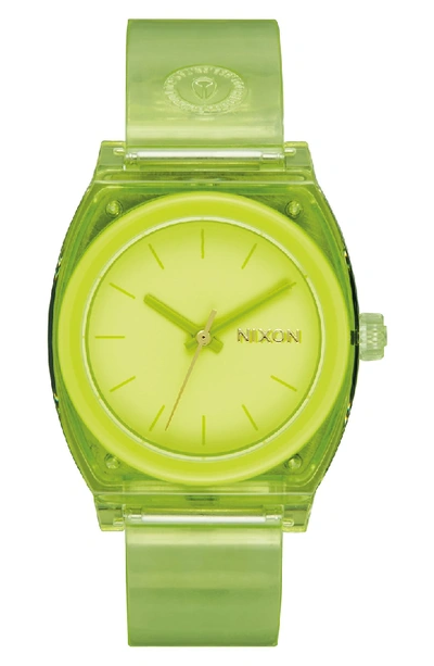 Nixon The Time Teller Strap Watch, 31mm In Lime