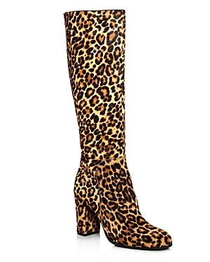 leopard boots wide calf