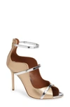 Malone Souliers Mika Triple Band Sandal In Gold/silver
