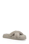 Ugg Abela Genuine Shearling Flip Flop In Willow Wool